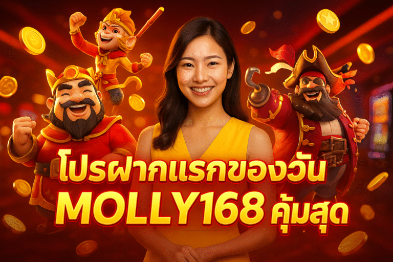 โปรฝากแรกของวัน MOLLY168 คุ้มสุด
