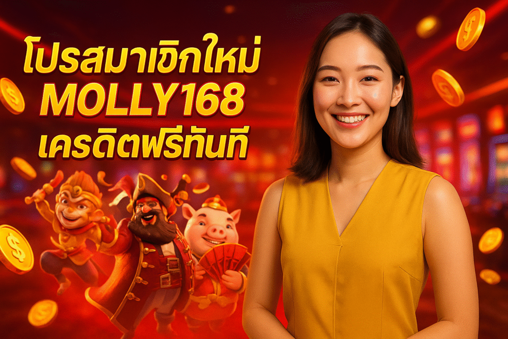 โปรสมาชิกใหม่ MOLLY168 เครดิตฟรีทันที